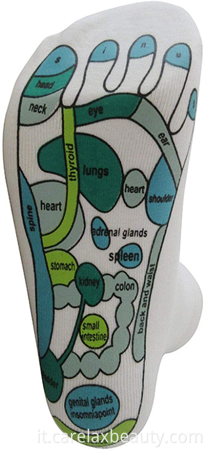 Acupressure Reflexology Socks With Massage Stick Foot Massage Socks Five Toe Separate Therapy Massaging Socks2
